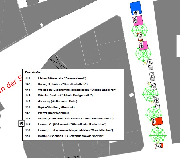 Plan Ausschnitt Poststraße Plan Poststraße 2024