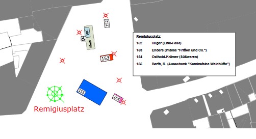 Plan Ausschnitt Remigiusplatz Plan Remigiusplatz 2024