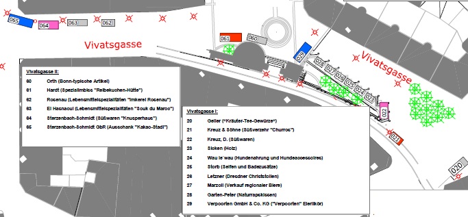 Plan Ausschnitt Vivatsgasse Plan Vivatsgasse 2024